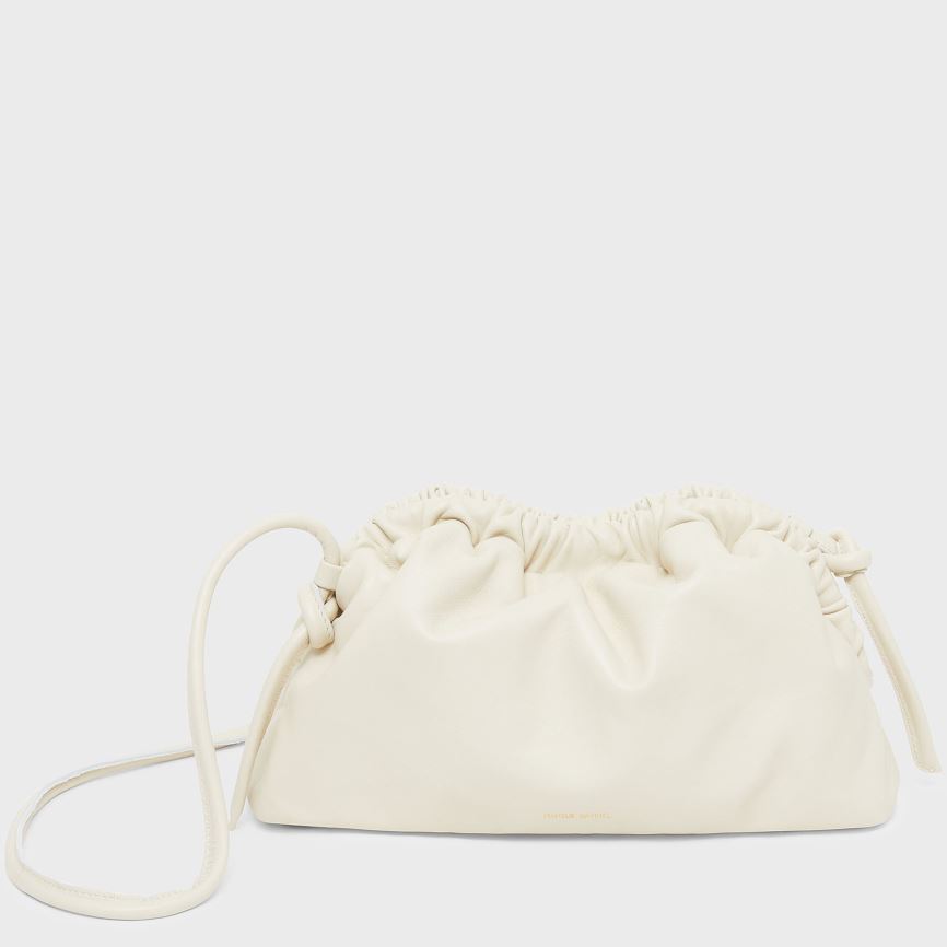 Women\'s Mansur Gavriel Mini Cloud Clutch Bags Cream | AU M867UO